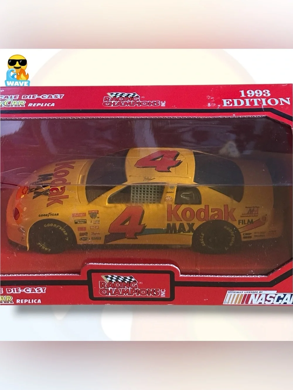 Racing Champions 1993 #4 Kodak Max Chevy Lumina Die Cast Car